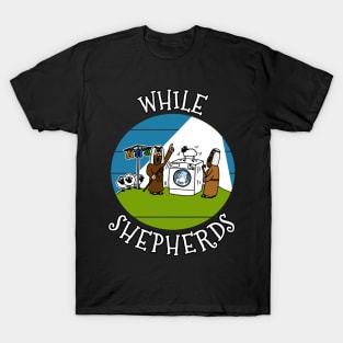 While Shepherds Christmas Nativity Church Xmas Funny T-Shirt